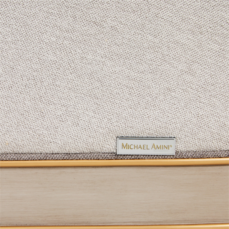 St. Charles Matching Chenille Accent Chair - Natural/Dove Gray