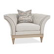 St. Charles Matching Chenille Accent Chair - Natural/Dove Gray