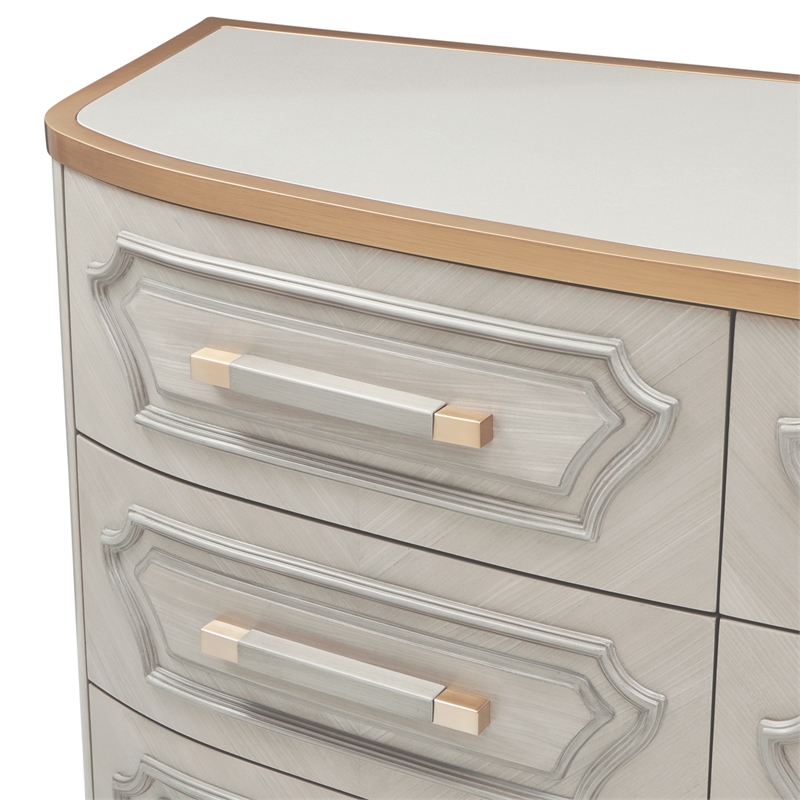 St. Charles Dresser with Mirror - Dove Gray
