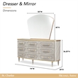 St. Charles Dresser with Mirror - Dove Gray