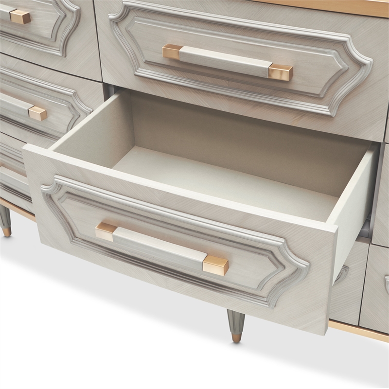 St. Charles Dresser with Mirror - Dove Gray