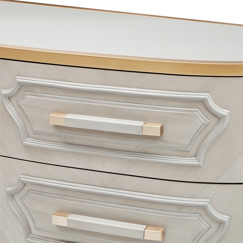 St. Charles Dresser with Mirror - Dove Gray