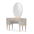 St. Charles Vanity Desk with Mirror - Dove Gray