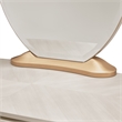 St. Charles Vanity Desk with Mirror - Dove Gray