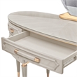 St. Charles Vanity Desk with Mirror - Dove Gray