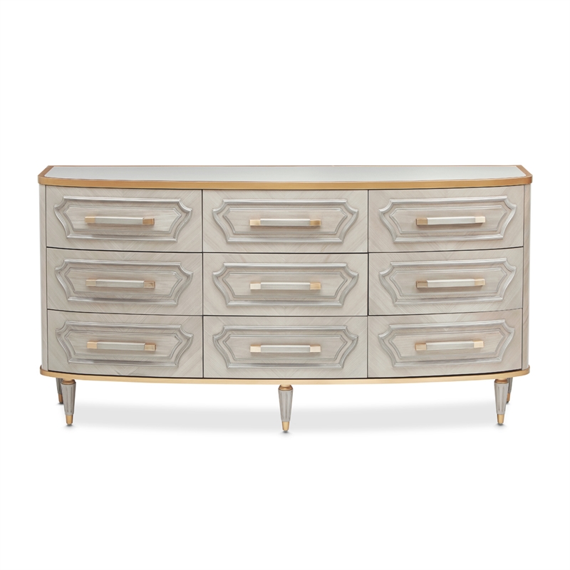 St. Charles 9-Drawer Dresser - Dove Gray