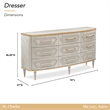St. Charles 9-Drawer Dresser - Dove Gray