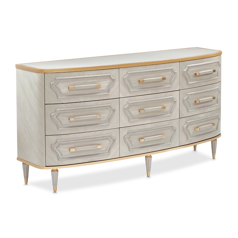 St. Charles 9-Drawer Dresser - Dove Gray