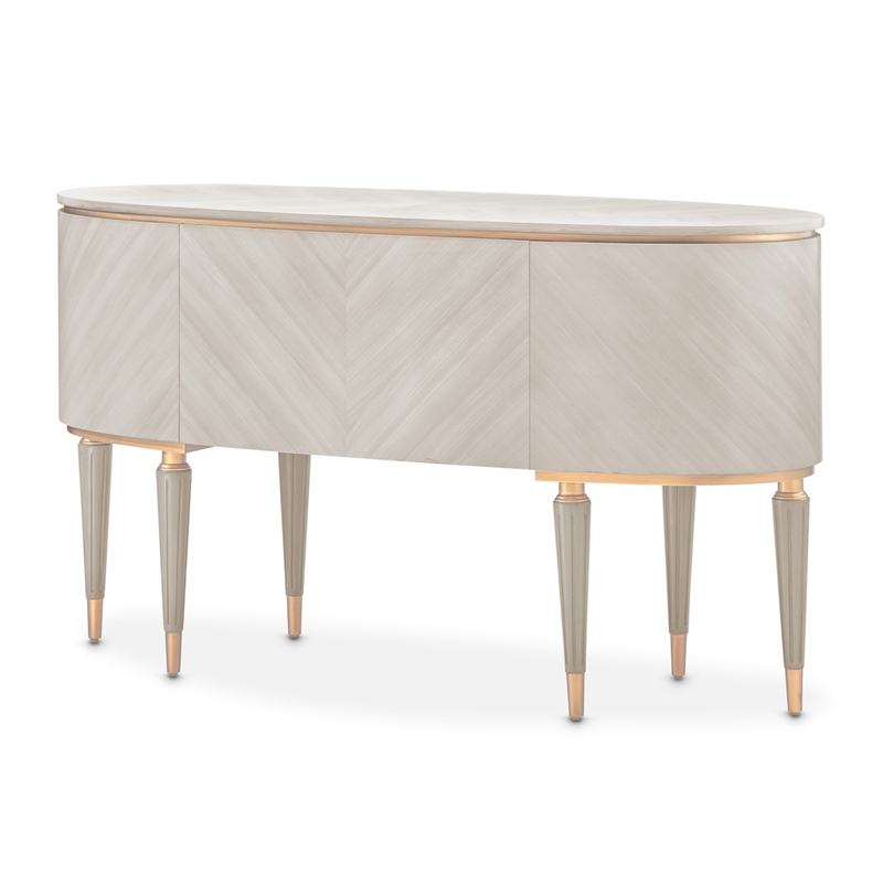 Michael Amini St. Charles Vanity Desk - Dove Gray