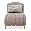 Michael Amini St. Charles Chenille Chaise - Dove Gray