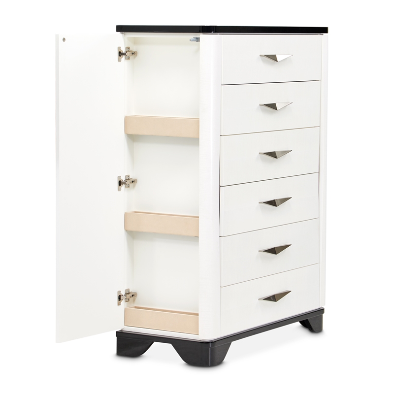 Tuxedo 6-Drawer Chest with Side Cabinets - Piano Keyboard