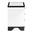 Tuxedo 3-Drawer Nightstand with Marble Top - Piano Keyboard