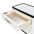 Tuxedo 3-Drawer Nightstand with Marble Top - Piano Keyboard