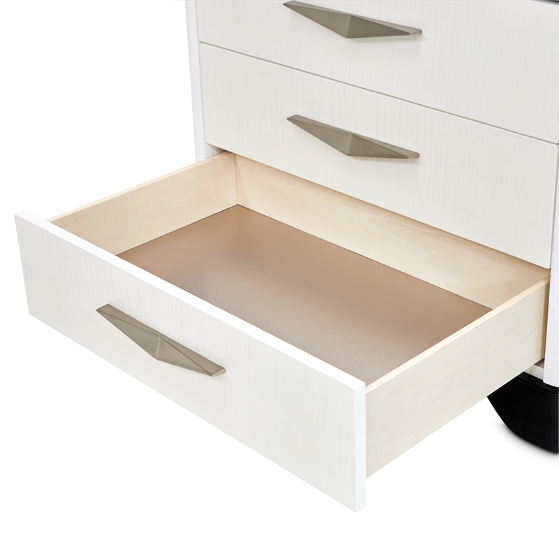 Tuxedo 3-Drawer Nightstand with Marble Top - Piano Keyboard