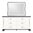 Tuxedo 6-Drawer Dresser with Mirror - Piano Keyboard