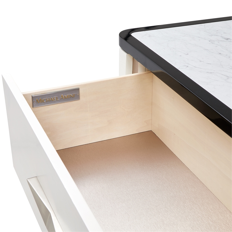 Tuxedo 6-Drawer Dresser with Mirror - Piano Keyboard