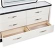 Tuxedo 6-Drawer Dresser with Mirror - Piano Keyboard