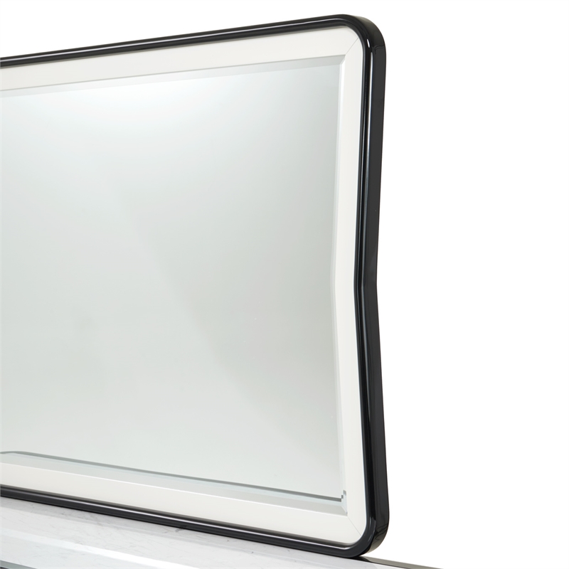 Tuxedo 6-Drawer Dresser with Mirror - Piano Keyboard