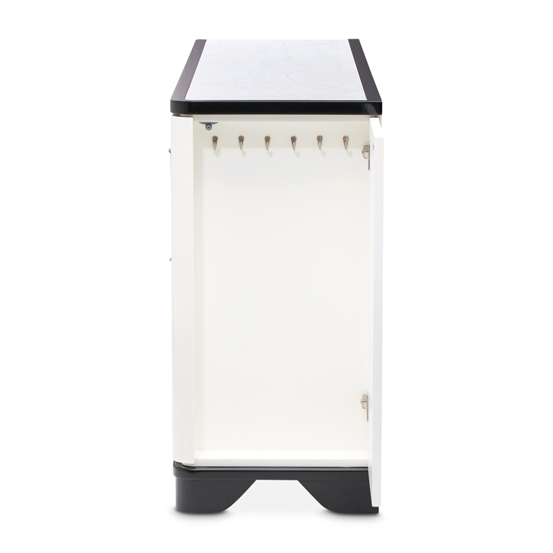 Tuxedo 6-Drawer Dresser with Mirror - Piano Keyboard