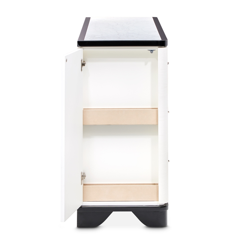 Tuxedo 6-Drawer Dresser with Mirror - Piano Keyboard