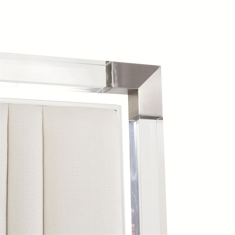 Penthouse King Short Panel Bed - Frosted Linen