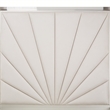Penthouse Eastern King Modern Tall Panel Bed - Frosted Linen