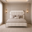 Penthouse Queen Short Panel Bed - Frosted Linen