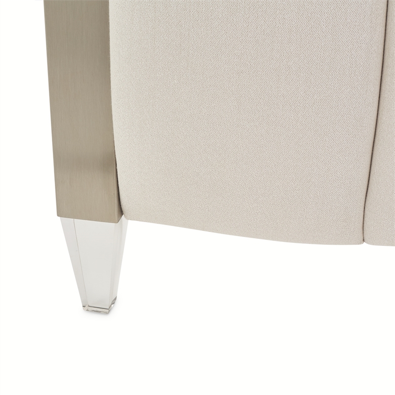 Penthouse Queen Short Panel Bed - Frosted Linen