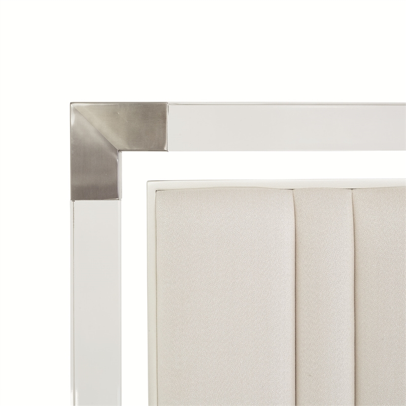 Penthouse Queen Short Panel Bed - Frosted Linen