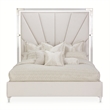 Michael Amini Penthouse Tall Queen Panel Bed - Frosted Linen