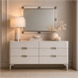 Penthouse Modern 6-Drawer Dresser with Mirror - Ash Gray