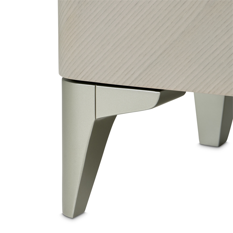 Michael Amini Penthouse 2-Drawer Nightstand - Ash Gray