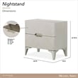 Penthouse Modern 2-Drawer Nightstand - Ash Gray