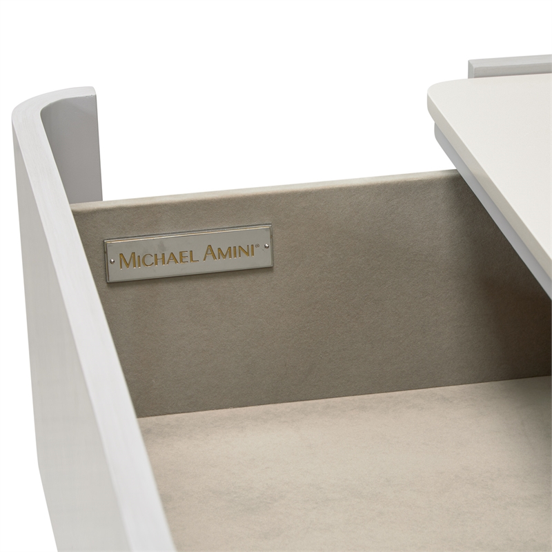 Michael Amini Penthouse 2-Drawer Nightstand - Ash Gray
