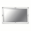 Michael Amini Penthouse Acrylic Wall Mirror - Clear/Brushed Stainless Steel
