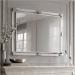 Penthouse Acrylic Wall Accent Mirror - Clear/Brushed Stainless Steel