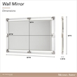 Penthouse Acrylic Wall Accent Mirror - Clear/Brushed Stainless Steel