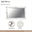 Penthouse Acrylic Wall Accent Mirror - Clear/Brushed Stainless Steel