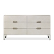 Michael Amini Penthouse 6-Drawer Dresser - Ash Gray