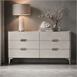 Penthouse Modern 6-Drawer Dresser - Ash Gray