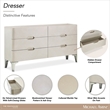 Penthouse Modern 6-Drawer Dresser - Ash Gray