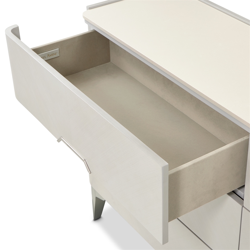 Michael Amini Penthouse 6-Drawer Dresser - Ash Gray