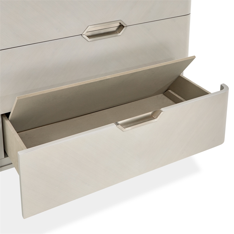 Michael Amini Penthouse 6-Drawer Dresser - Ash Gray