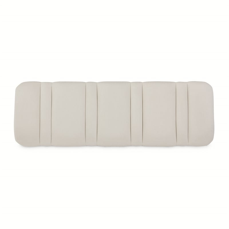 Michael Amini Penthouse Accent Bench - Frosted Linen/Silver Mist