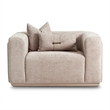 Michael Amini Canberra Chenille Chair and a Half - Mink/Light Ash