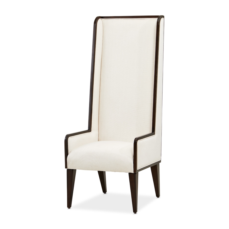 Michael Amini Belmont Place Desk and Chair Office Set in Cream/Espresso