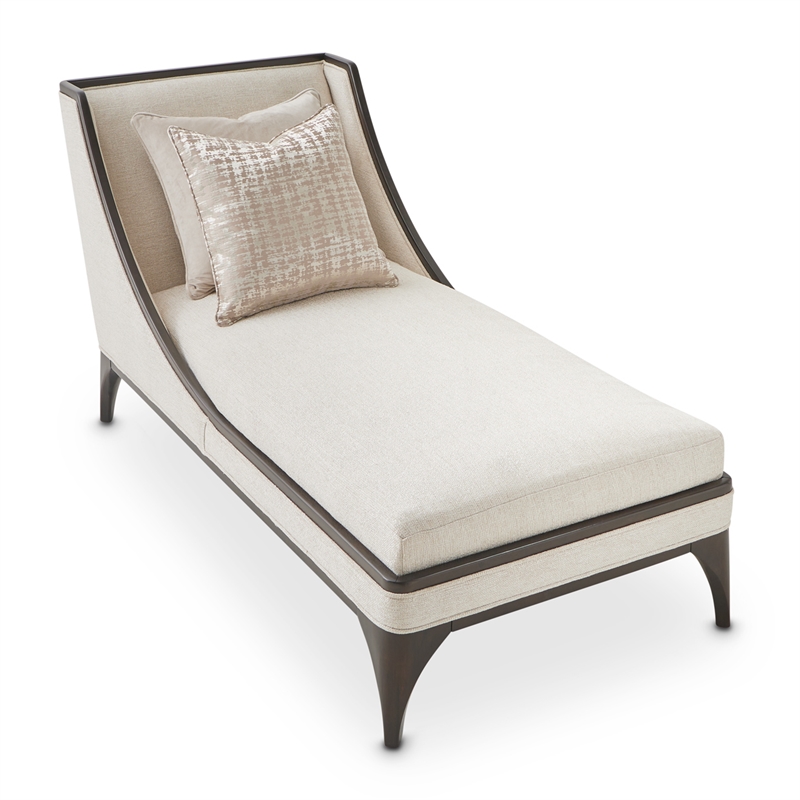 Michael Amini Paris Chic Armless Chaise - Cremini/Espresso