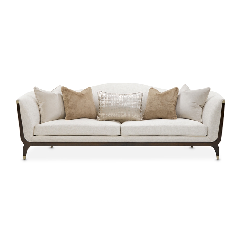 Michael Amini Paris Chic Sofa - Cremini/Espresso