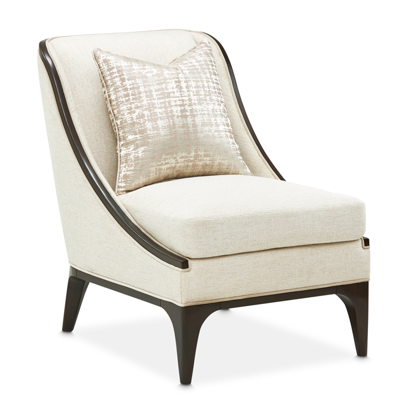 Michael Amini Paris Chic Accent Chair - Cremini/Espresso