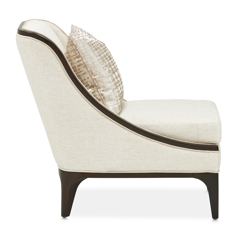 Michael Amini Paris Chic Accent Chair - Cremini/Espresso